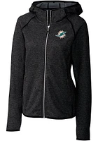 Cutter and Buck Miami Dolphins Womens Charcoal Mainsail Medium Weight Jacket