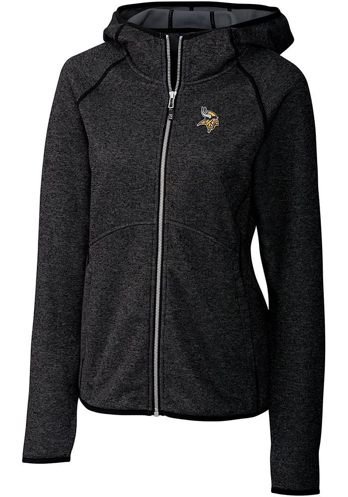 Cutter and Buck Minnesota Vikings Womens Charcoal Mainsail Medium Weight Jacket