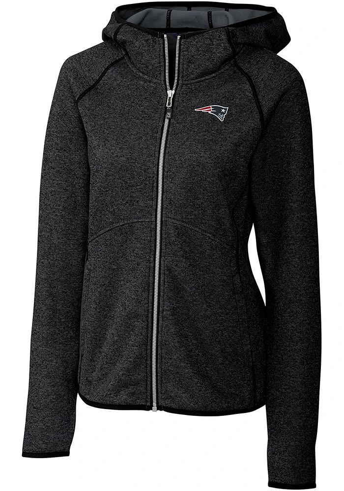 Cutter and Buck New England Patriots Womens Charcoal Mainsail Medium Weight Jacket