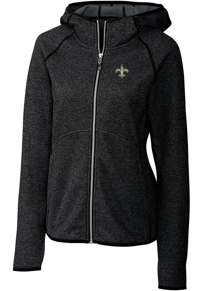 Cutter and Buck New Orleans Saints Womens Charcoal Mainsail Medium Weight Jacket