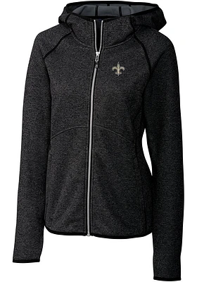 Cutter and Buck New Orleans Saints Womens Charcoal Mainsail Medium Weight Jacket