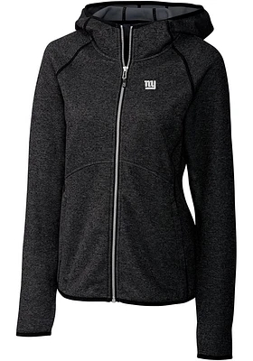 Cutter and Buck New York Giants Womens Charcoal Mainsail Medium Weight Jacket