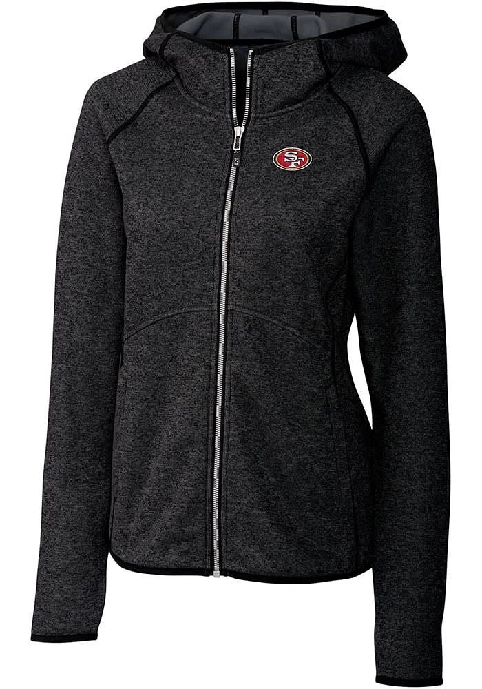 Cutter and Buck San Francisco 49ers Womens Charcoal Mainsail Medium Weight Jacket