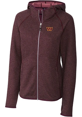 Cutter and Buck Washington Commanders Womens Maroon Mainsail Medium Weight Jacket