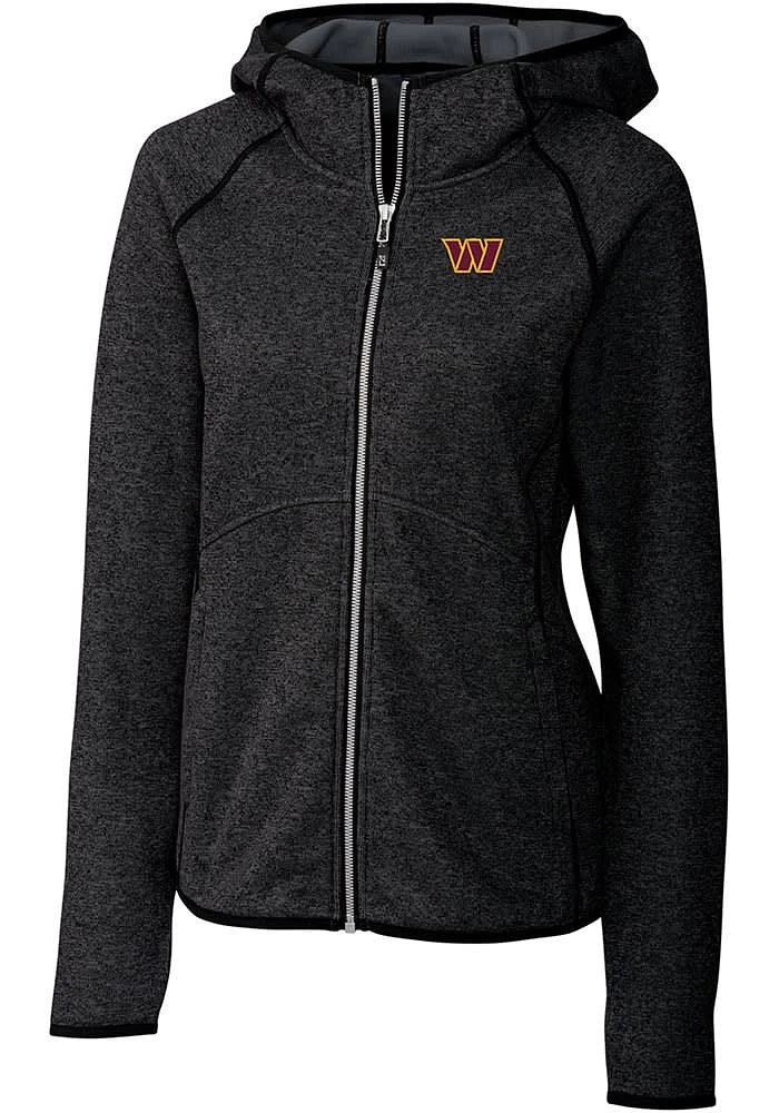 Cutter and Buck Washington Commanders Womens Charcoal Mainsail Medium Weight Jacket