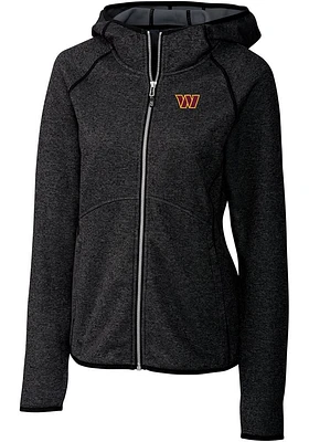 Cutter and Buck Washington Commanders Womens Charcoal Mainsail Medium Weight Jacket