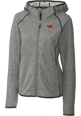 Cutter and Buck Washington Commanders Womens Grey Mainsail Medium Weight Jacket