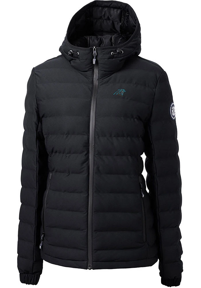Cutter and Buck Carolina Panthers Womens Black Mission Ridge Repreve Filled Jacket