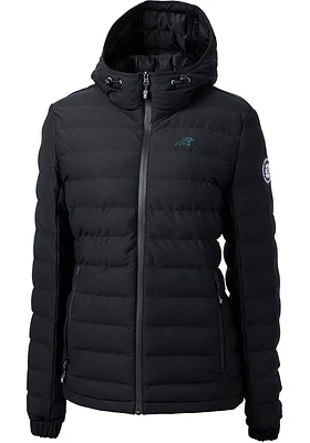 Cutter and Buck Carolina Panthers Womens Black Mission Ridge Repreve Filled Jacket