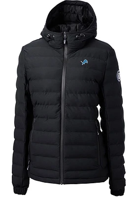 Cutter and Buck Detroit Lions Womens Black Mission Ridge Repreve Filled Jacket