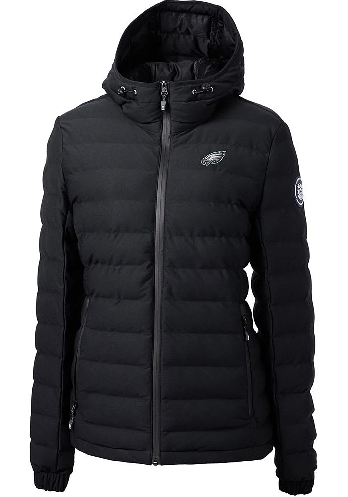 Cutter and Buck Philadelphia Eagles Womens Black Mission Ridge Repreve Filled Jacket