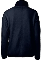 Cutter and Buck Miami Dolphins Womens Navy Blue Cascade Sherpa Long Sleeve Full Zip Jacket