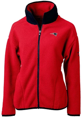 Cutter and Buck New England Patriots Womens Cascade Sherpa Long Sleeve Full Zip Jacket