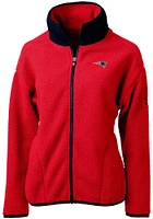 Cutter and Buck New England Patriots Womens Cascade Sherpa Long Sleeve Full Zip Jacket