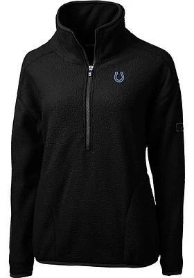 Cutter and Buck Indianapolis Colts Womens Black Cascade Sherpa Qtr Zip