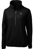 Cutter and Buck Indianapolis Colts Womens Black Cascade Sherpa Qtr Zip