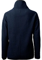 Cutter and Buck Los Angeles Rams Womens Navy Blue Cascade Sherpa Qtr Zip