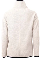 Cutter and Buck Miami Dolphins Womens White Cascade Sherpa Qtr Zip