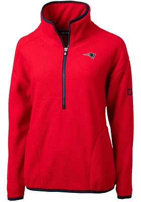 Cutter and Buck New England Patriots Womens Cascade Sherpa Qtr Zip