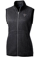 Cutter and Buck Atlanta Falcons Womens Charcoal Mainsail Vest