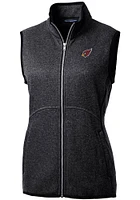 Cutter and Buck Arizona Cardinals Womens Charcoal Mainsail Vest