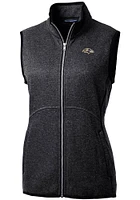 Cutter and Buck Baltimore Ravens Womens Charcoal Mainsail Vest