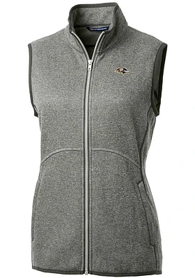 Cutter and Buck Baltimore Ravens Womens Grey Mainsail Vest