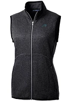 Cutter and Buck Carolina Panthers Womens Charcoal Mainsail Vest