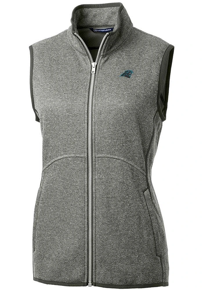 Cutter and Buck Carolina Panthers Womens Grey Mainsail Vest