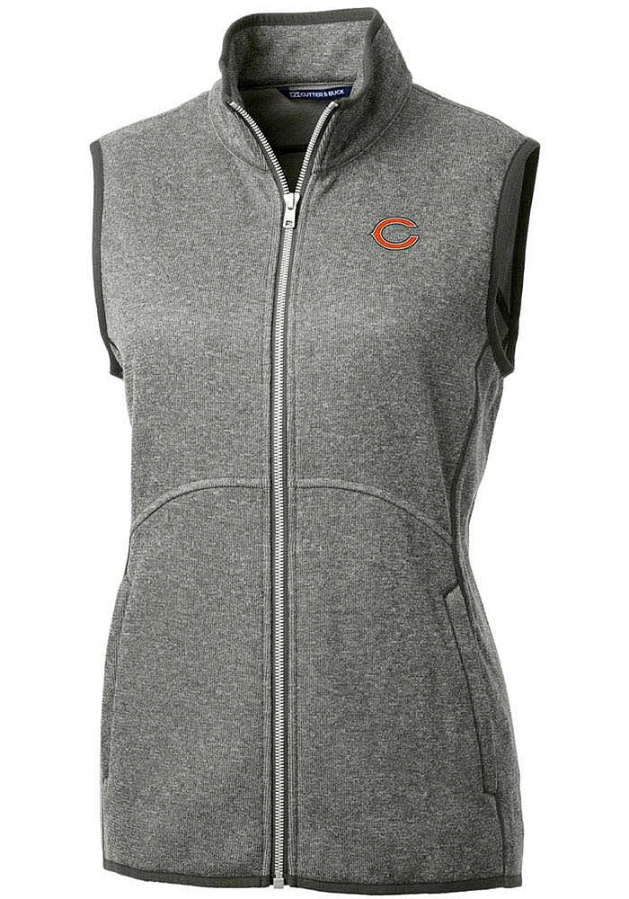Cutter and Buck Chicago Bears Womens Grey Mainsail Vest