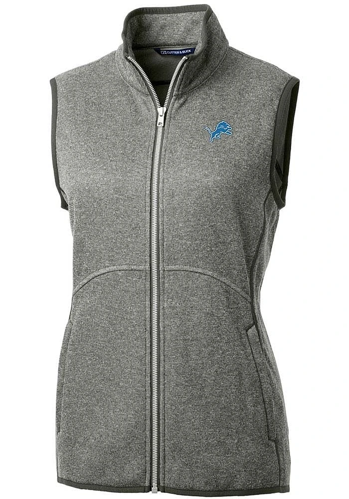 Cutter and Buck Detroit Lions Womens Grey Mainsail Vest