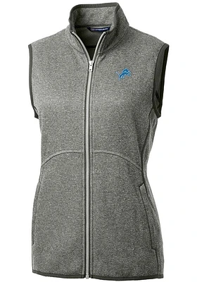 Cutter and Buck Detroit Lions Womens Grey Mainsail Vest