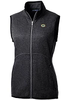 Cutter and Buck Green Bay Packers Womens Charcoal Mainsail Vest
