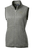 Cutter and Buck Green Bay Packers Womens Grey Mainsail Vest