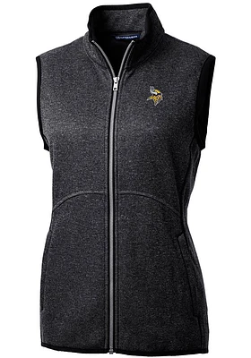 Cutter and Buck Minnesota Vikings Womens Charcoal Mainsail Vest