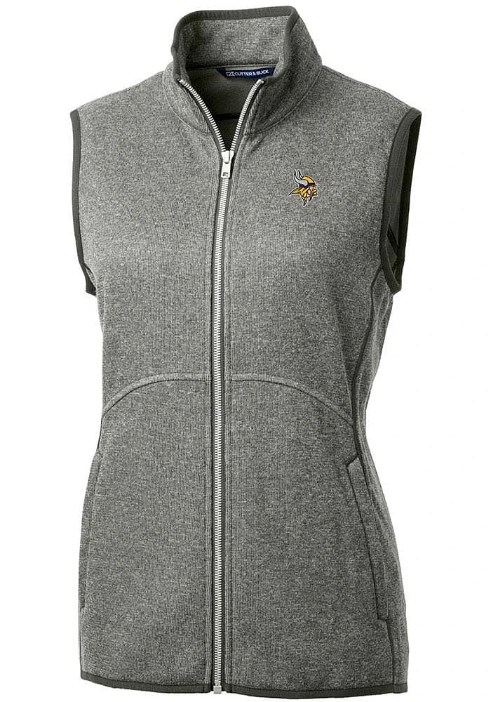 Cutter and Buck Minnesota Vikings Womens Grey Mainsail Vest