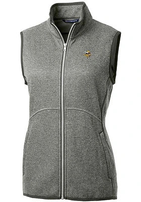 Cutter and Buck Minnesota Vikings Womens Grey Mainsail Vest