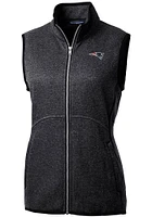 Cutter and Buck New England Patriots Womens Charcoal Mainsail Vest