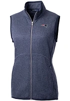 Cutter and Buck New England Patriots Womens Navy Blue Mainsail Vest