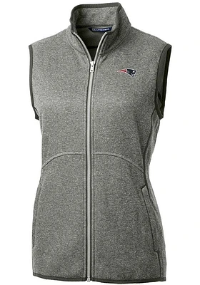 Cutter and Buck New England Patriots Womens Grey Mainsail Vest