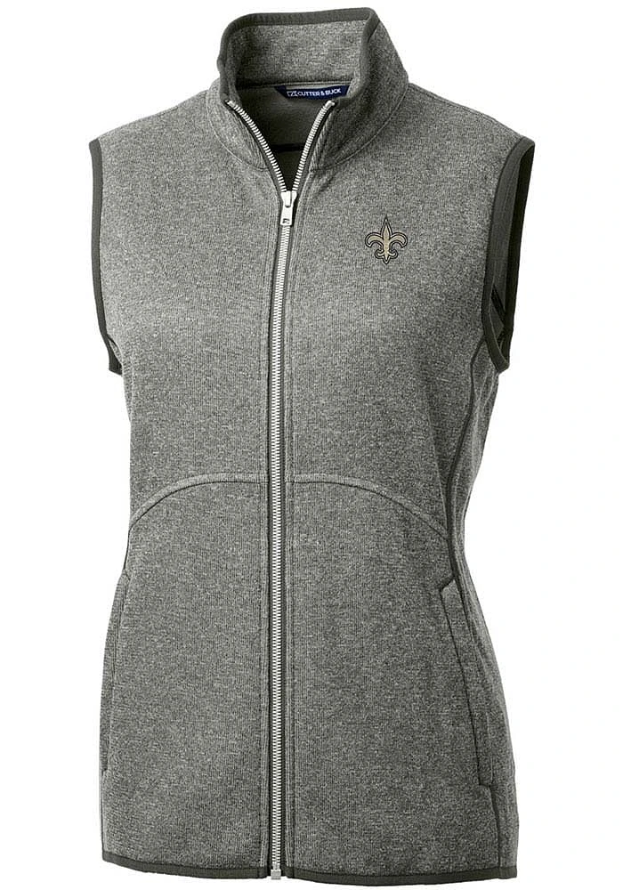 Cutter and Buck New Orleans Saints Womens Grey Mainsail Vest