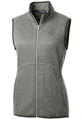 Cutter and Buck New Orleans Saints Womens Grey Mainsail Vest