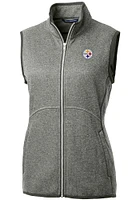 Cutter and Buck Pittsburgh Steelers Womens Grey Mainsail Vest
