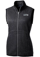 Cutter and Buck Seattle Seahawks Womens Charcoal Mainsail Vest