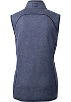 Cutter and Buck Seattle Seahawks Womens Navy Blue Mainsail Vest