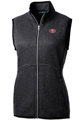 Cutter and Buck San Francisco 49ers Womens Charcoal Mainsail Vest