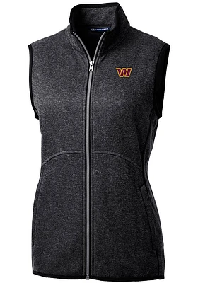 Cutter and Buck Washington Commanders Womens Charcoal Mainsail Vest