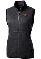Cutter and Buck Washington Commanders Womens Charcoal Mainsail Vest
