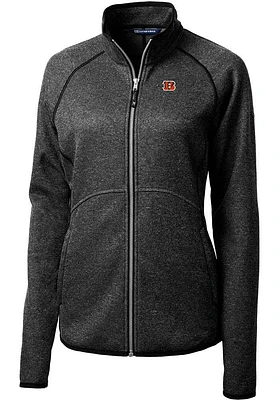 Cutter and Buck Cincinnati Bengals Womens Charcoal Mainsail Light Weight Jacket