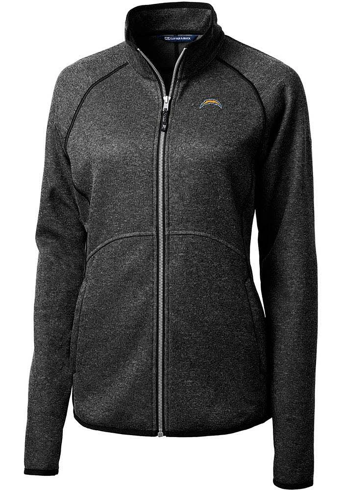 Cutter and Buck Los Angeles Chargers Womens Charcoal Mainsail Light Weight Jacket